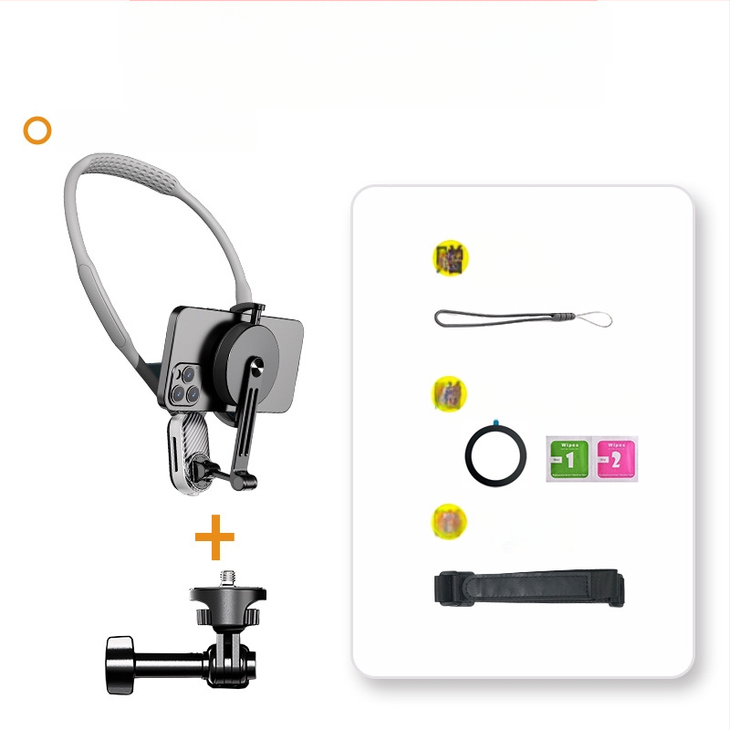 NOZI kaklo laikiklis sportinei kamerai – pirmojo asmens vaizdas, 360° įrašas su išmaniuoju telefonu, lydinio korpusas, pritaikymas palaikomas, vaizdo stabilizavimas