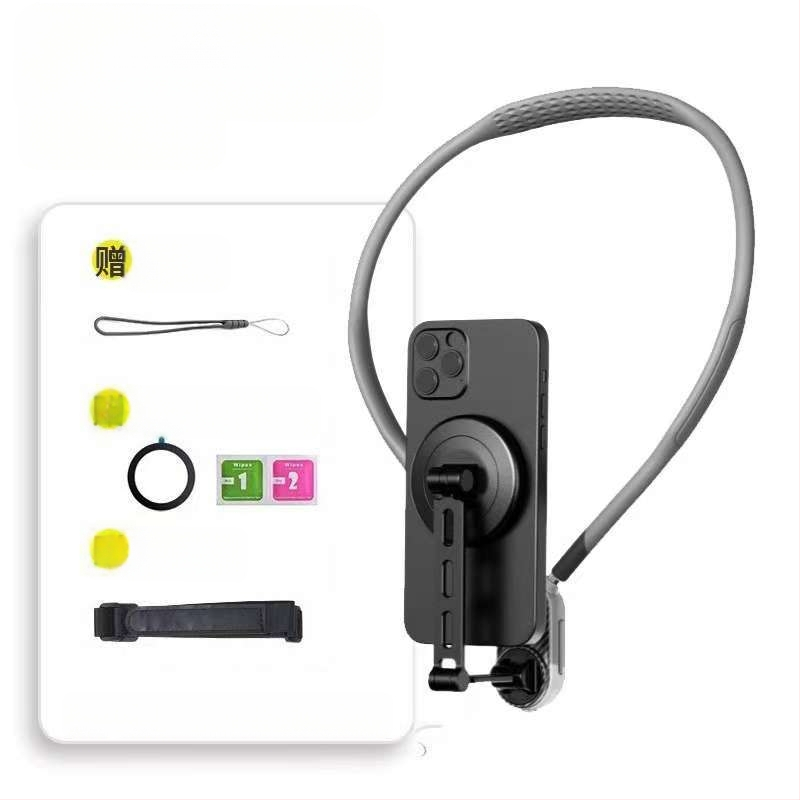 NOZI kaklo laikiklis sportinei kamerai – pirmojo asmens vaizdas, 360° įrašas su išmaniuoju telefonu, lydinio korpusas, pritaikymas palaikomas, vaizdo stabilizavimas