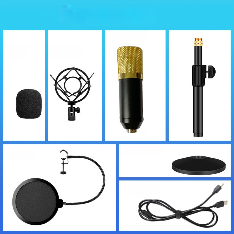 BM-800USB Μικρόφωνο USB για υπολογιστή με καρδιοειδές μοτίβο, εύρος συχνοτήτων 20Hz-20kHz, SNR ≥70dB, αλουμινένιο περίβλημα