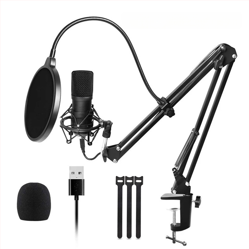 BM-800USB Μικρόφωνο USB για υπολογιστή με καρδιοειδές μοτίβο, εύρος συχνοτήτων 20Hz-20kHz, SNR ≥70dB, αλουμινένιο περίβλημα