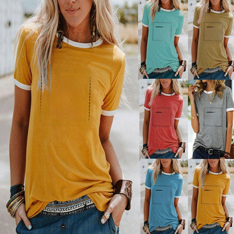 Γυναικείο T-shirt με εκτύπωση, 90–95% πολυεστέρας, κοντά μανίκια, λαιμόκοψη crewneck