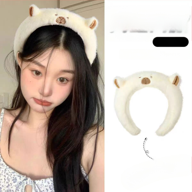 Traka za glavu s pliš kapibarom, crtani stil, ručna izrada, Shengluo brend, Yiwu podrijetlo, unisex