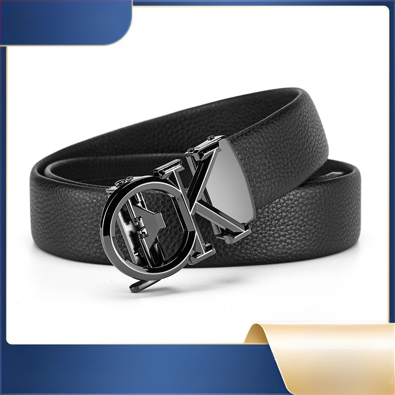 Muški kaiš od PU kože s kopčom od legure, automatsko kopčanje, širina 2–4 cm, poslovni/višenamjenski/jednostavan stil