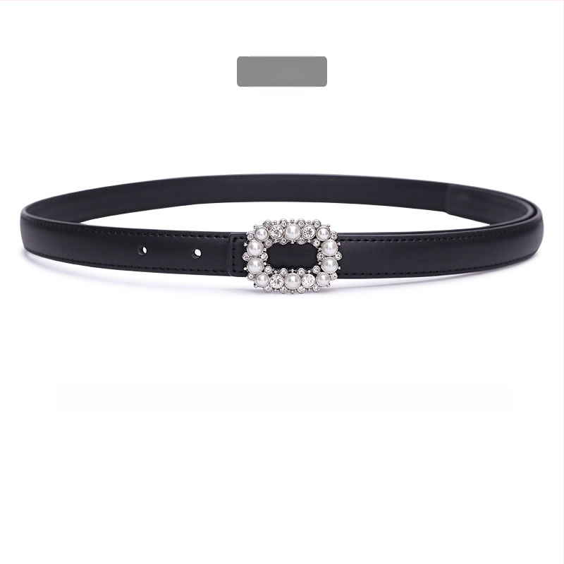 Ženski tanak kožni kaiš od dvostruke kože, kopča od legure, zatvaranje na pin, širina ispod 2 cm, proljetni model 2025