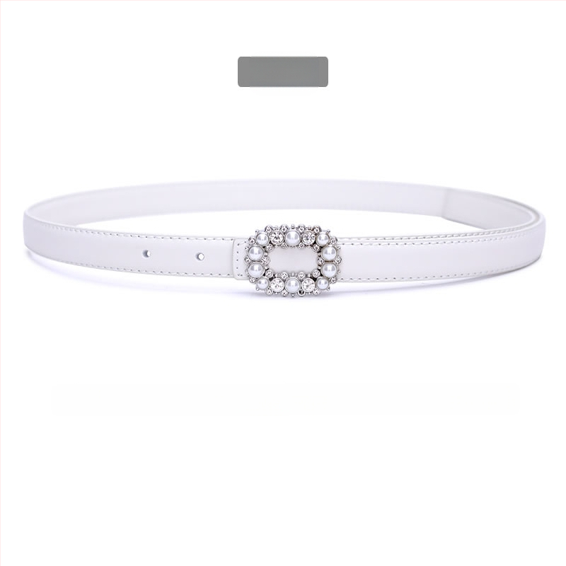 Ženski tanak kožni kaiš od dvostruke kože, kopča od legure, zatvaranje na pin, širina ispod 2 cm, proljetni model 2025