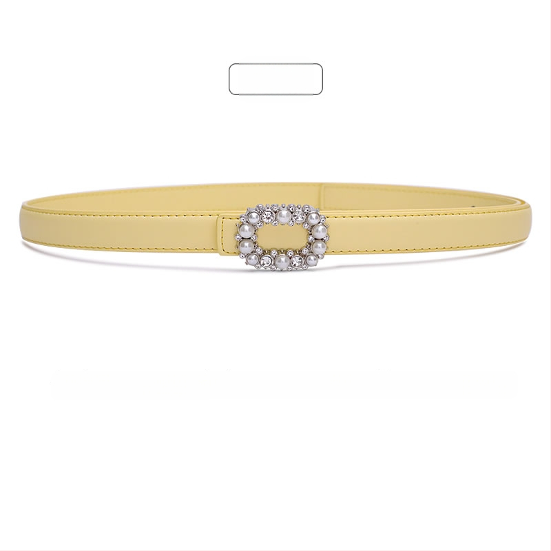 Ženski tanak kožni kaiš od dvostruke kože, kopča od legure, zatvaranje na pin, širina ispod 2 cm, proljetni model 2025