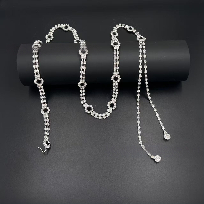 Μεταλλική αλυσίδα μέσης για γυναίκες, ευέλικτο στυλ, ζώνη με έναν κύκλο