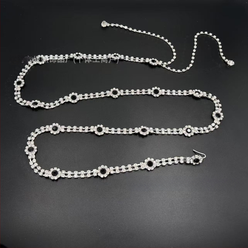 Μεταλλική αλυσίδα μέσης για γυναίκες, ευέλικτο στυλ, ζώνη με έναν κύκλο