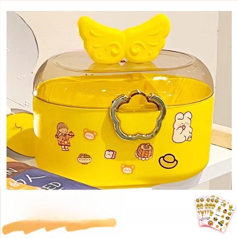 Dviejų aukštų plaukų aksesuarų saugojimo dėžutė vaikams, 18L, plastikas, modelis xy0512