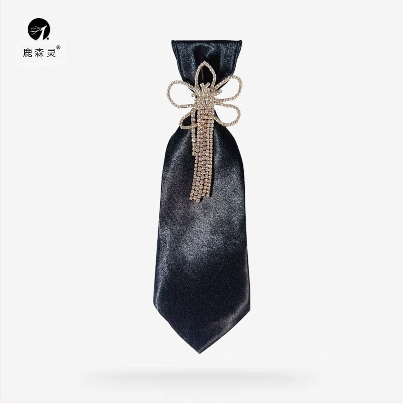 Ženski cvijet za ovratnik s kristalnim resicama, satenski završetak, poliestersko vlakno, cvjetni uzorak, moderan stil