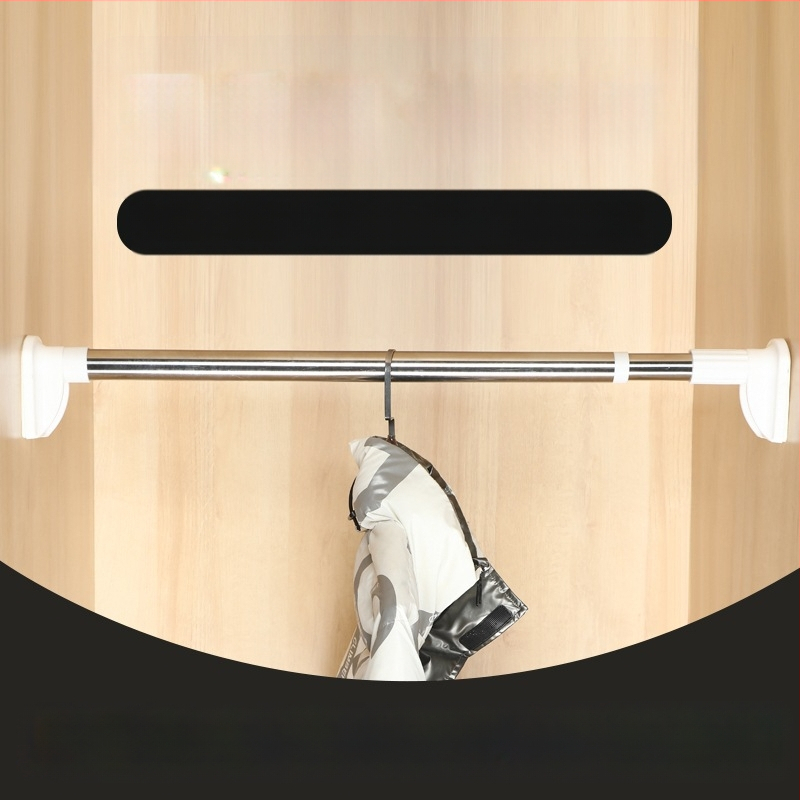 Ράβδος για ρούχα από 201 ανοξείδωτο ατσάλι, τηλεσκοπική, χωρίς διάτρηση, για μπάνιο