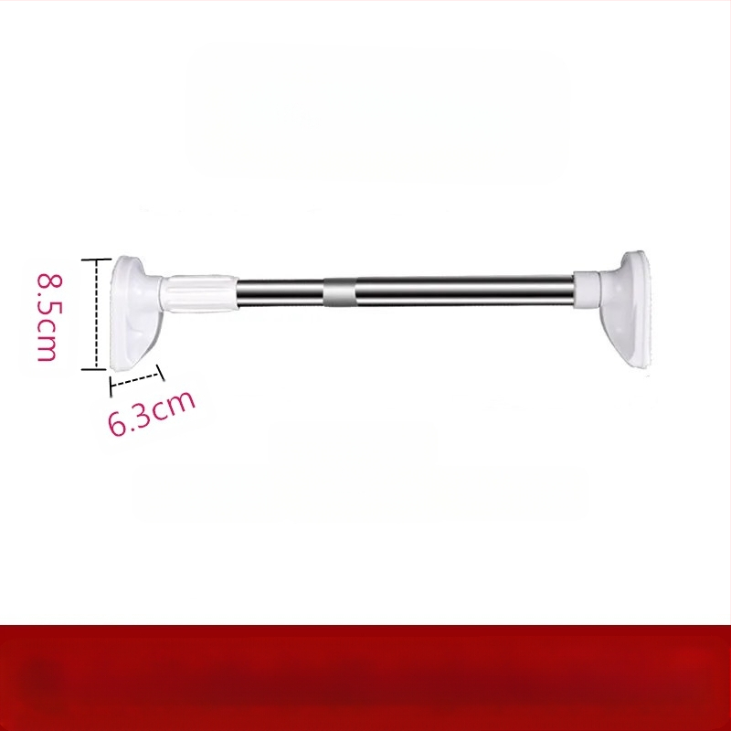 Ράβδος για ρούχα από 201 ανοξείδωτο ατσάλι, τηλεσκοπική, χωρίς διάτρηση, για μπάνιο