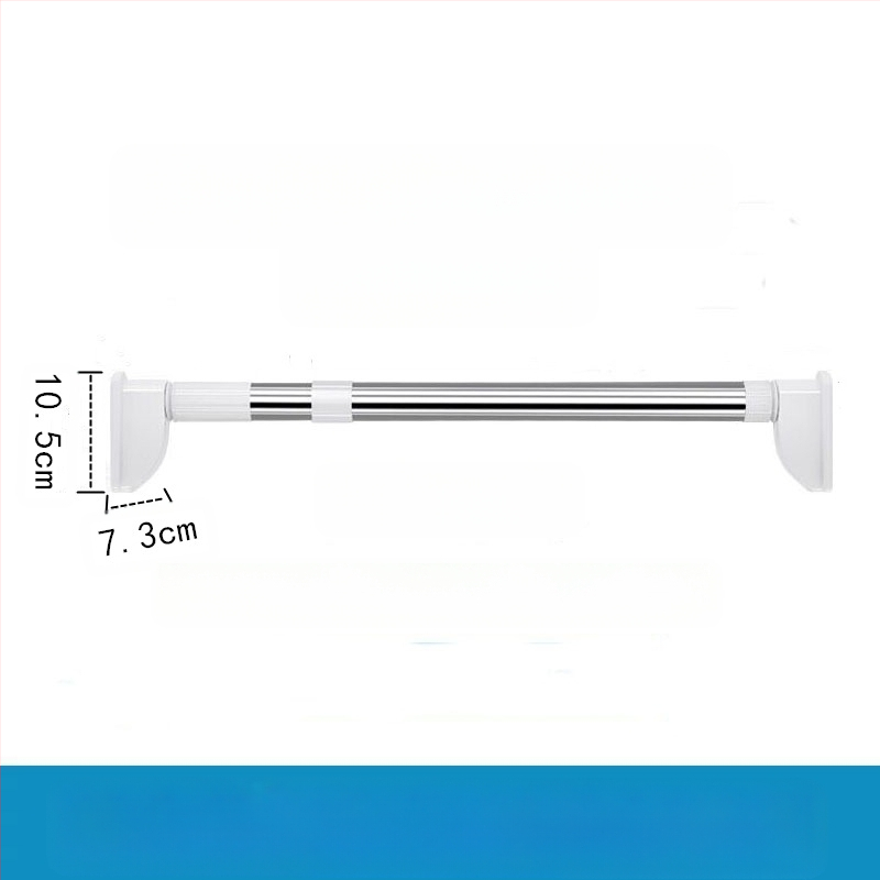 Ράβδος για ρούχα από 201 ανοξείδωτο ατσάλι, τηλεσκοπική, χωρίς διάτρηση, για μπάνιο