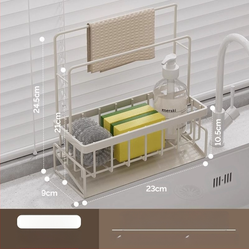 Virtuves sūkļu un lupatu plaukts, pārnēsājams, no oglekļa tērauda, modelis L13-, grīdas statīvs.