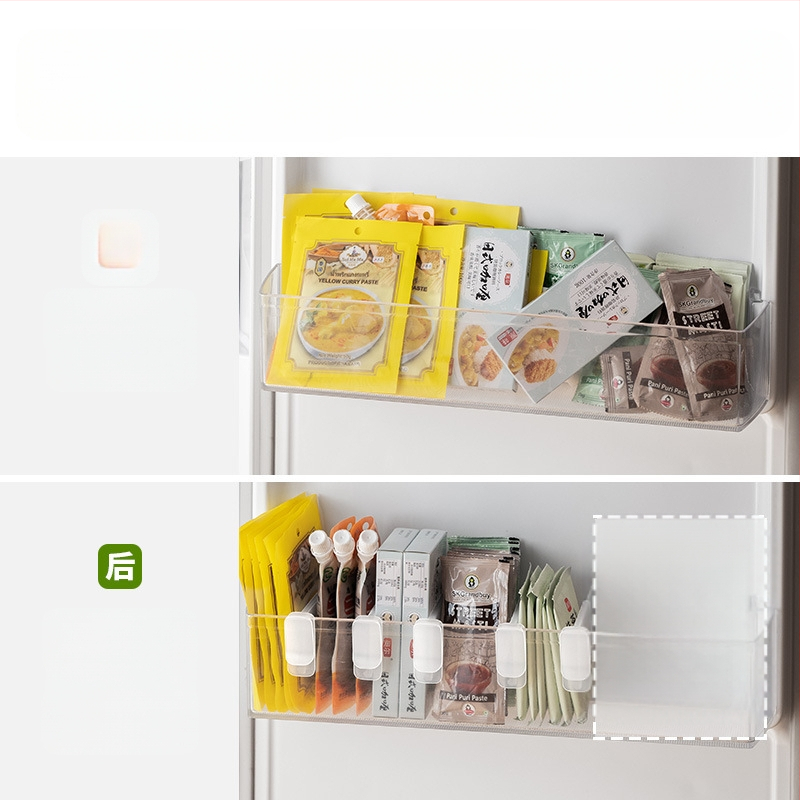 Αποθηκευτικός χώρος στην πλευρική πόρτα του ψυγείου, απλός και μοντέρνος σχεδιασμός, κατασκευή από πλαστικό, μάρκα Lazy Corner, αποθήκευση.