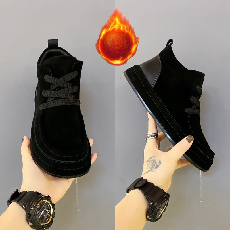 Ανδρικές χειμερινές παντόφλες: ζεστές, ανθεκτικές στη φθορά, επάνω μέρος από ύφασμα-δίχτυ, σόλα από πλαστικό, μεσαίο πάχος, καθημερινά χαλαρά παπούτσια σπιτιού