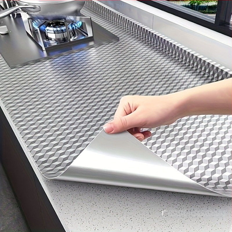 PVC αυτοκόλλητο τοίχου κουζίνας – αδιάβροχο, ανθεκτικό στην υγρασία, αντοχή σε έλαιο, αντοχή σε λεκέδες, ανθεκτικό στη μούχλα, επίπεδο αυτοκόλλητο τοίχου (1 τεμάχιο)