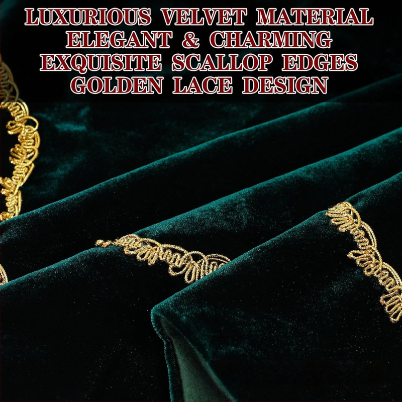 Velveto Kalėdų eglutės sijonas, Amerikos stiliaus, siūtas, modelis ZX-090