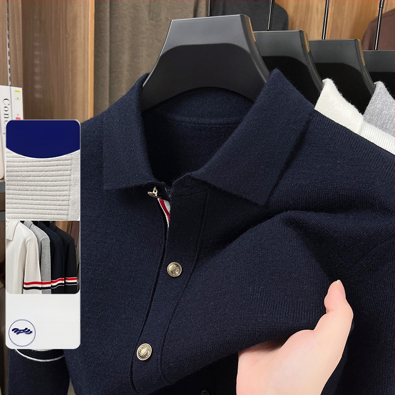 Vyrinis megztinis kardiganas su Turn-Down apykakle, ilgomis rankovėmis, įprasto tankio, akrilinis mišinys 58.7%