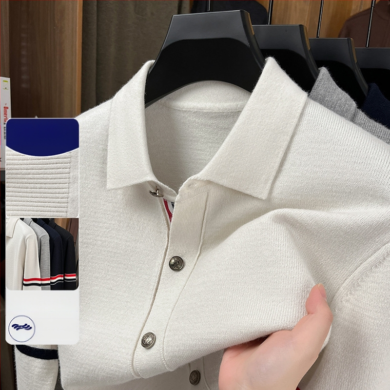 Vyrinis megztinis kardiganas su Turn-Down apykakle, ilgomis rankovėmis, įprasto tankio, akrilinis mišinys 58.7%