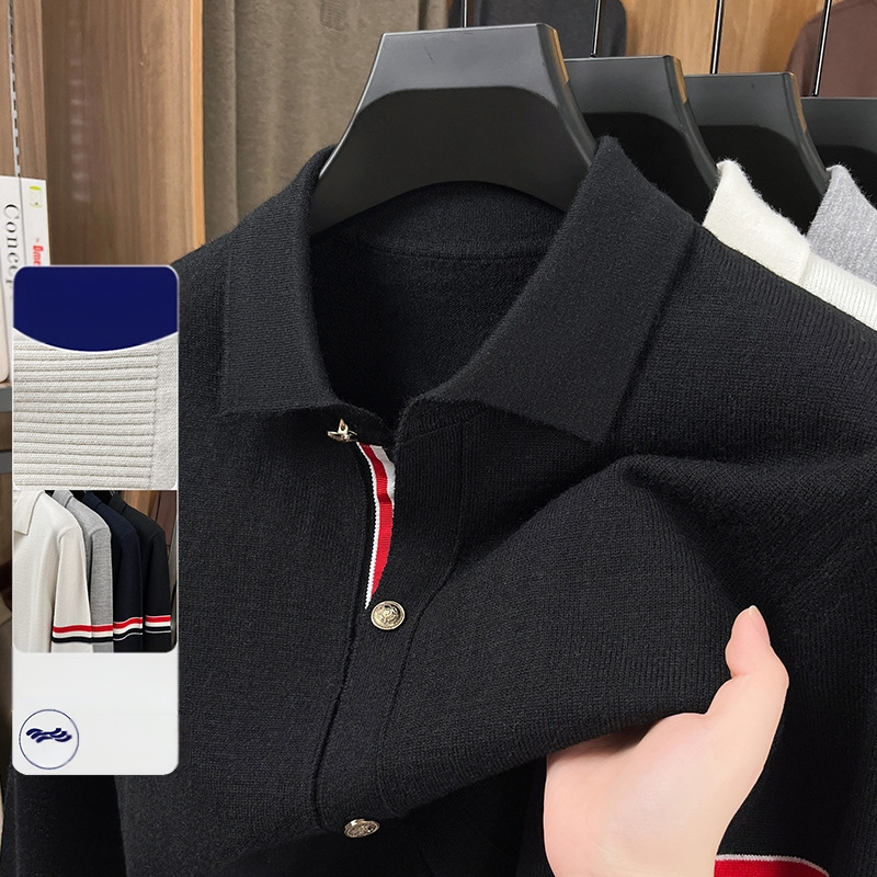 Vyrinis megztinis kardiganas su Turn-Down apykakle, ilgomis rankovėmis, įprasto tankio, akrilinis mišinys 58.7%