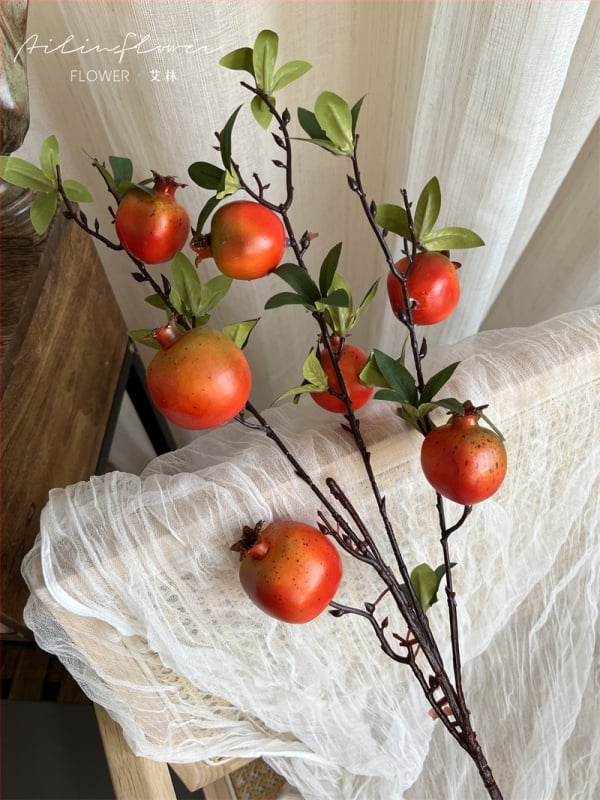 Изкуствена клонка с нар, 7 глави, пластмасова; марка Iulin; за фотографски реквизит и домашна декорация