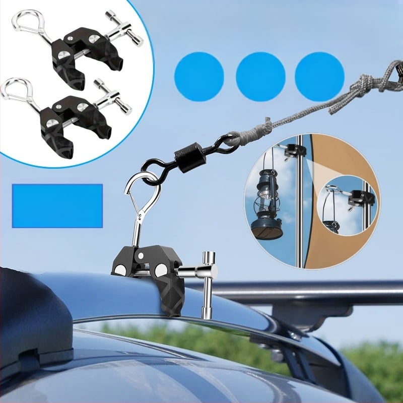 Αλουμινένιος κλιπ στερέωσης για πλευρική σκηνή αυτοκινήτου με κράμπα Crab, για ομπρέλα/κατασκήνωση και τηλεσκοπική ράβδο — Αξεσουάρ σκηνών και κατασκηνώσεων | Υλικό: Αλουμίνιο· Μάρκα: Unbranded· Προέλευση: Κίνα