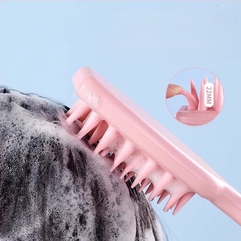 Šampon četka s dugim držalom – plastična masažna četka za vlasište, završna obrada Seiko, korejski stil
