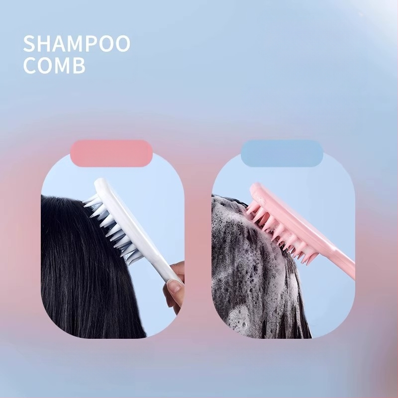 Šampon četka s dugim držalom – plastična masažna četka za vlasište, završna obrada Seiko, korejski stil