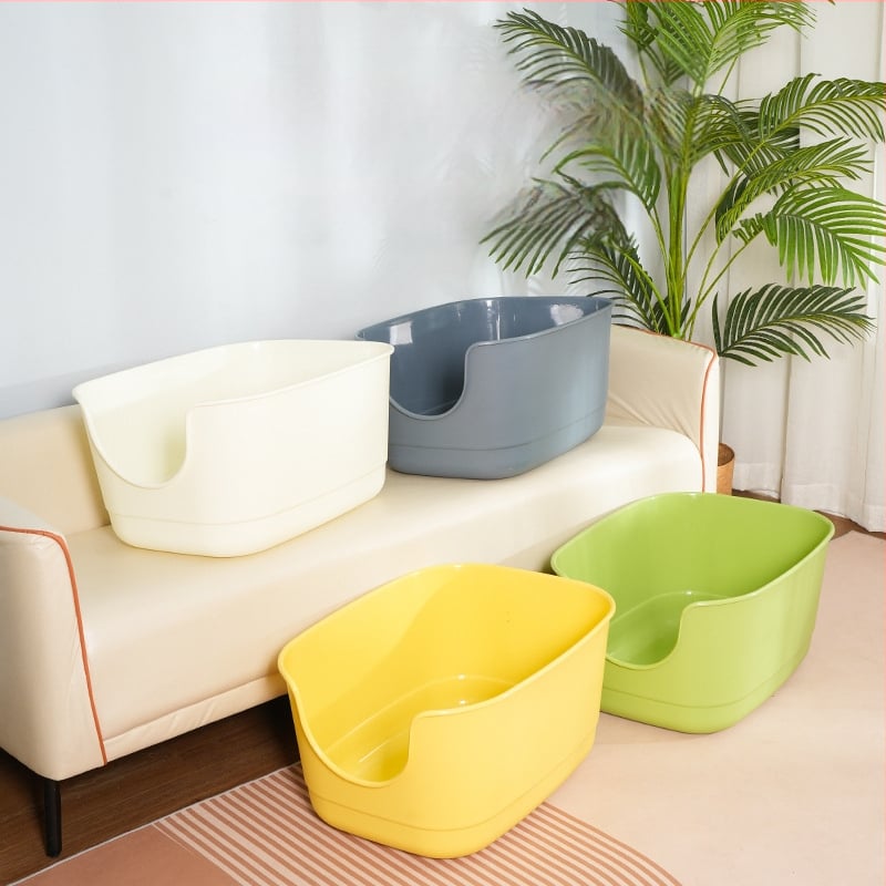 Kačių kraiko indas, pusiau uždaras/atviras dizainas, anti išsiliejimui, PP medžiaga