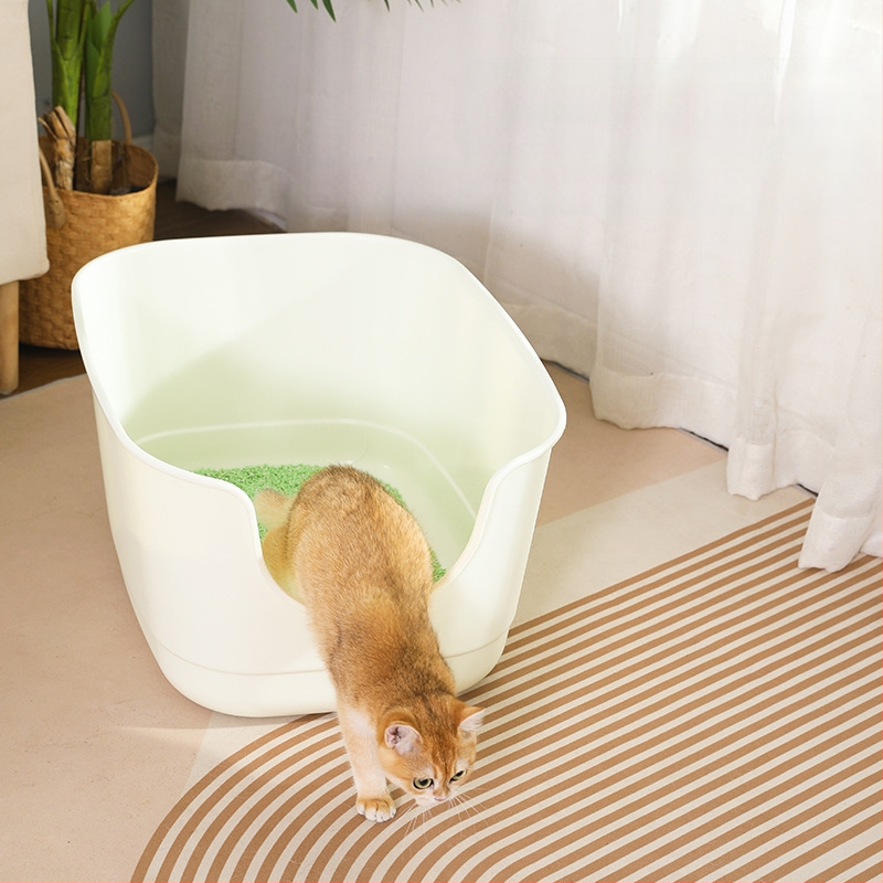 Kačių kraiko indas, pusiau uždaras/atviras dizainas, anti išsiliejimui, PP medžiaga