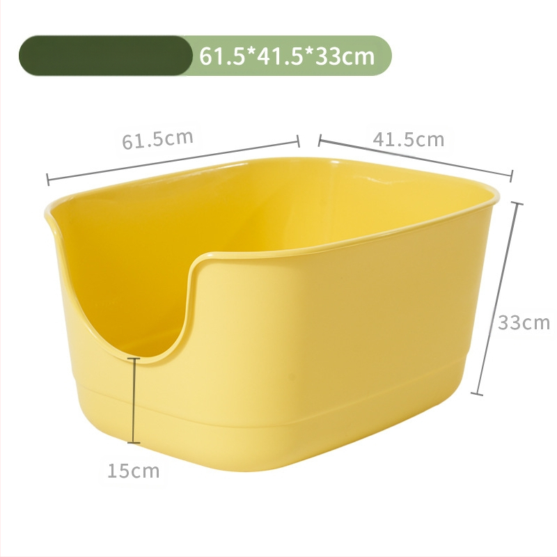 Kačių kraiko indas, pusiau uždaras/atviras dizainas, anti išsiliejimui, PP medžiaga