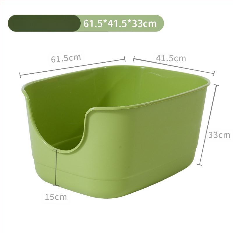 Kačių kraiko indas, pusiau uždaras/atviras dizainas, anti išsiliejimui, PP medžiaga