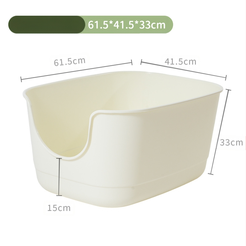 Kačių kraiko indas, pusiau uždaras/atviras dizainas, anti išsiliejimui, PP medžiaga