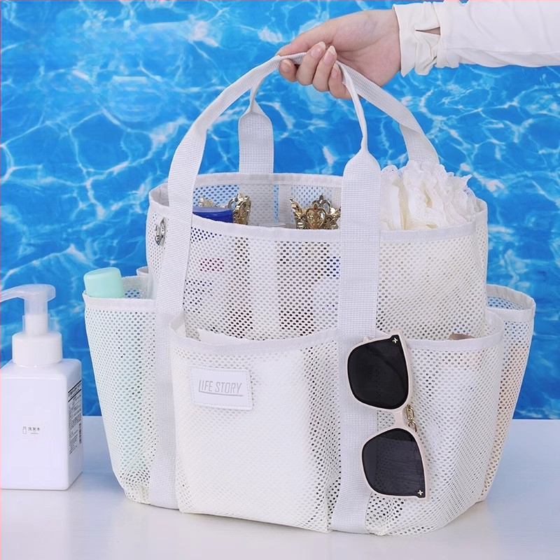 Rh2508 Daugiafunkcinė kelioninė plaukimo rankinė, Havajų tote tipo paplūdimio rankinė, poliesterio tinklelio medžiaga