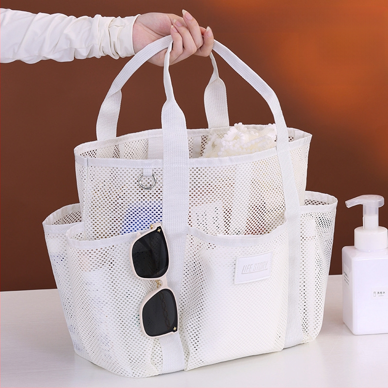 Rh2508 Daugiafunkcinė kelioninė plaukimo rankinė, Havajų tote tipo paplūdimio rankinė, poliesterio tinklelio medžiaga