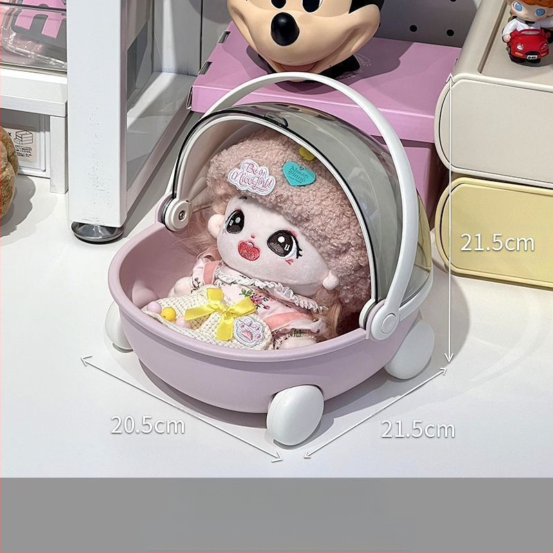 Rajzfilmszerű porálló tárolókosár fedéllel, nappalira, 2 literes kapacitás