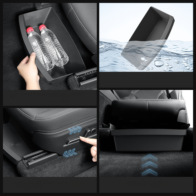 Zem sēdvieta uzglabāšanas kārba Tesla Model Y – ABS, ūdensnecaurlaidīga, izturīga pret spriegumu