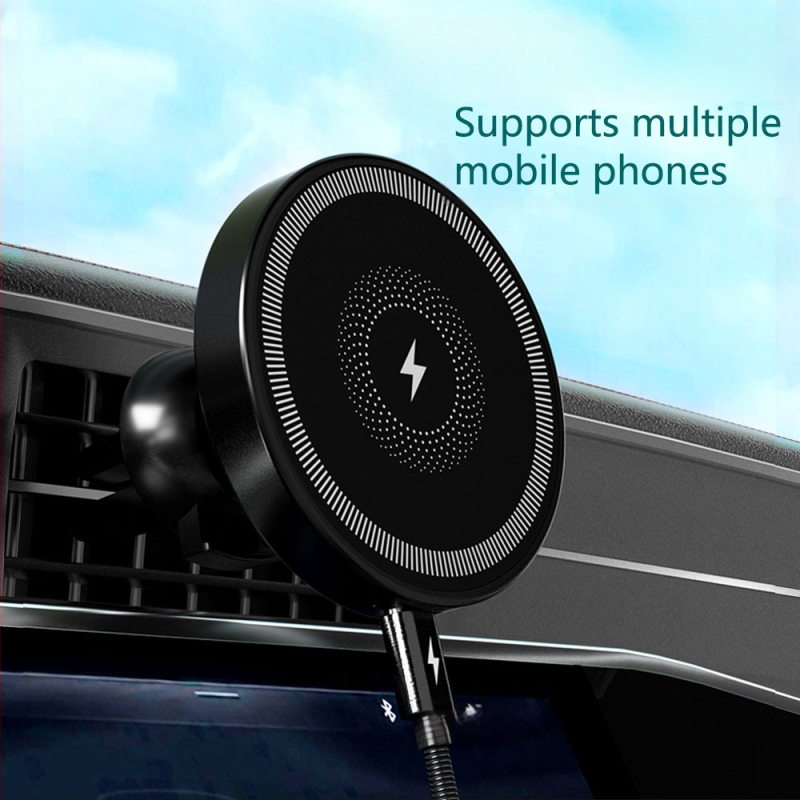 Φορτιστής αυτοκινήτου με μαγνητικό ασύρματο, 15W γρήγορη μαγνητική φόρτιση, QC3.0, έξοδος 1.66A, συνολική ισχύς 18W, μοντέλο C9