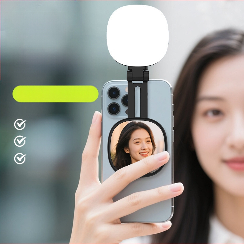 K04 Φωτιστικό Κινητού με Μαγνητική Προσαρμογή — Φως Ομορφιάς για Σέλφι, Φορητό Μίνι Φως, 3 Θερμοκρασίες Χρώματος, Ισχύς ≤10W, 5V/0.5A, Για Σέλφι, Καταγραφή Βίντεο και Φωτογράφηση Φαγητών