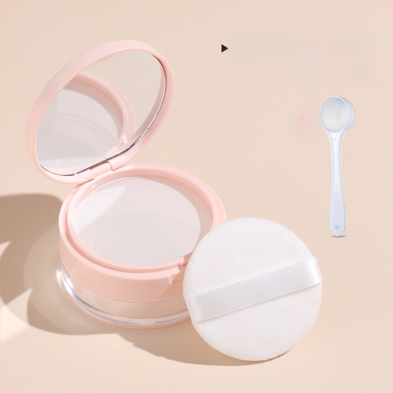 Kompakti dėžutė pipirų milteliams, nepralaidi, su elastine grotele, didelė talpa.