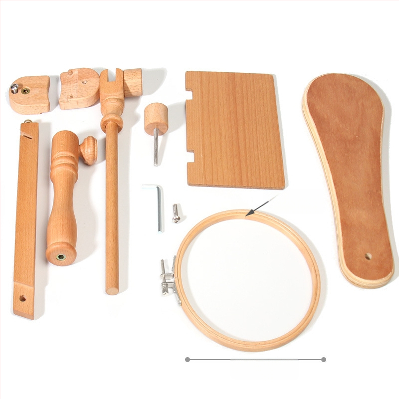 Állítható keresztszemes hímzőállvány – asztali/függőleges, forgó hímzőkeret, fa/bambusz, egyszerű modern stílus