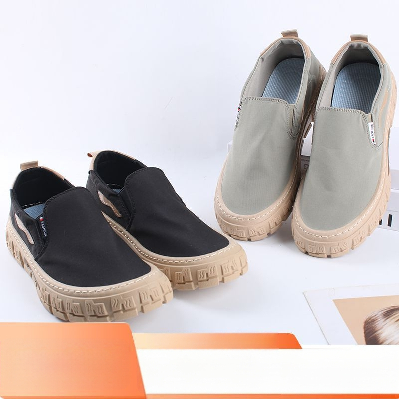 Vīriešu auduma kurpes – zems augšējais augšdaļa, smailā purngala, šņorēšana, PVC zole, augšējā materiāla: audums