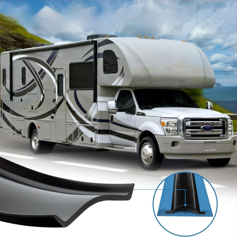 RV ъглов кант за каравана с PVC уплътнителна лента и алуминиев профил за преход – звукоизолация, 10-0116