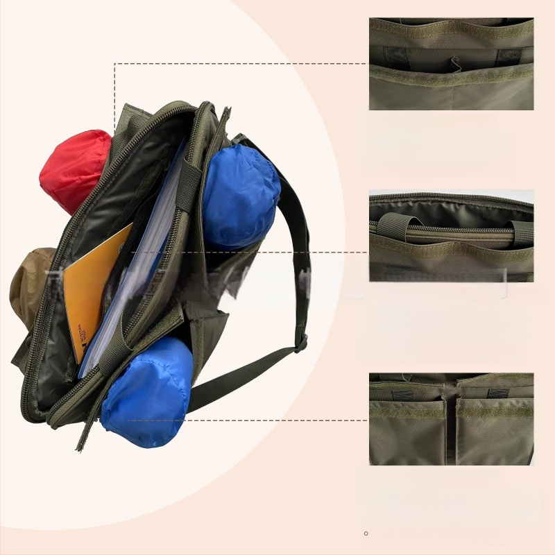 Férfiaknak szóló üzleti dokumentumtáska - poliészter, nagy kapacitás, laptoptáska, mindennapi használatra