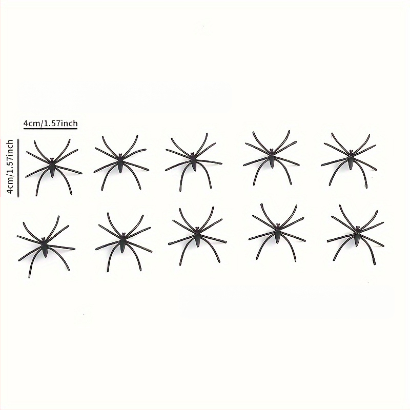 Διακόσμηση ιστού αράχνης για το Halloween με 10 ψεύτικες αράχνες, υπερελαστικός πλαστικός ιστός, διακόσμηση χώρων