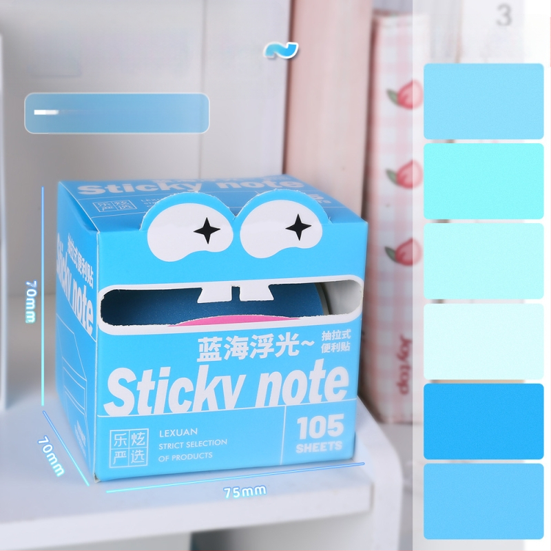 Самозалепващи бележки, прозрачен материал, премествани, 105 листа