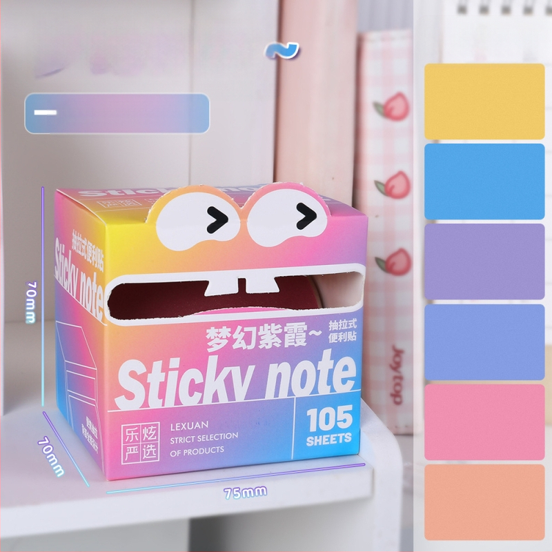 Самозалепващи бележки, прозрачен материал, премествани, 105 листа