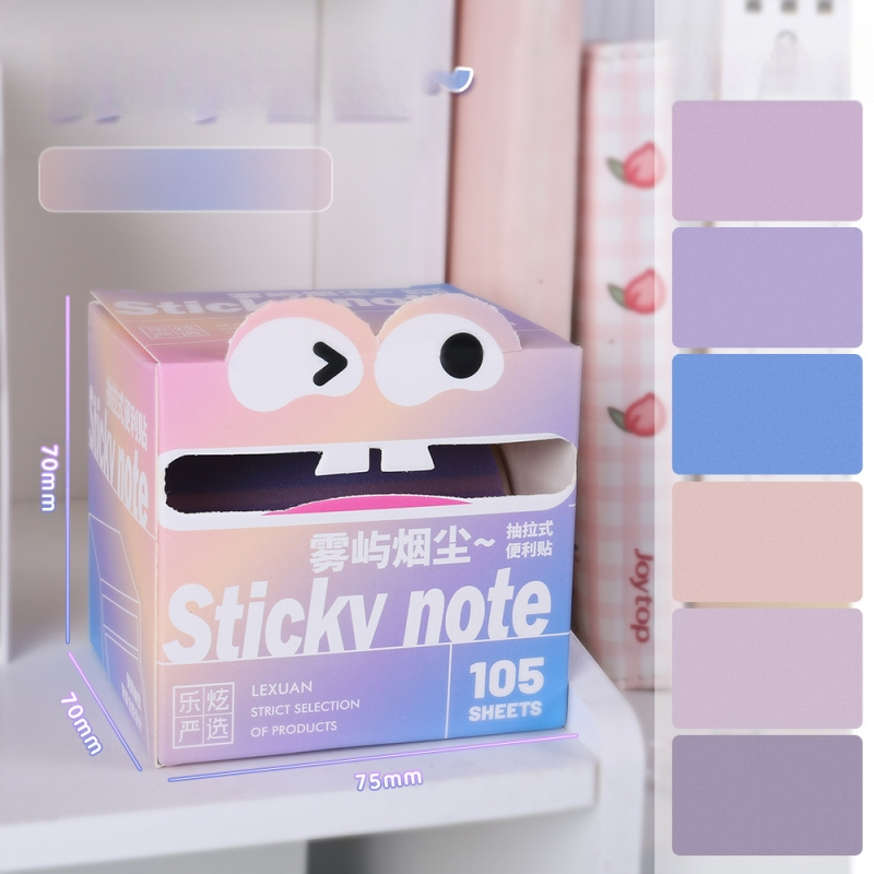 Самозалепващи бележки, прозрачен материал, премествани, 105 листа