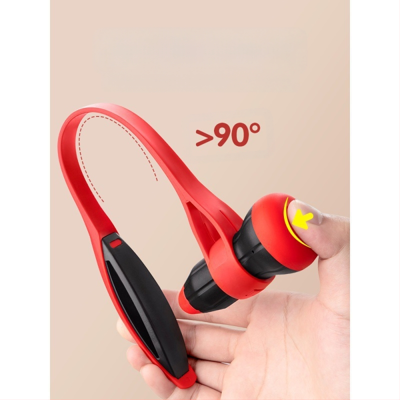 Meridiánokra szánt kézi masszírozó eszköz – alma alakú, fejre koncentrált masszázs, 2 domború fejjel; kézi működtetésű, nem igényel áramot